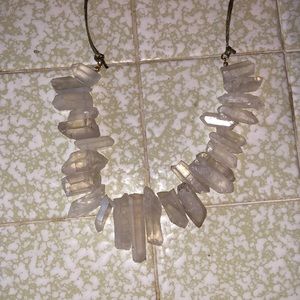 Clear crystal necklace